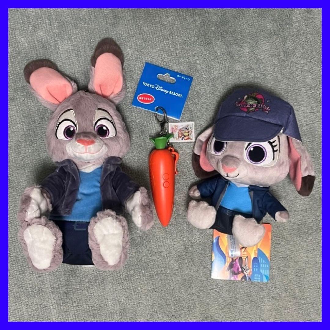 ズートピア ジュディ　ぬいぐるみ2体とにんじんペン