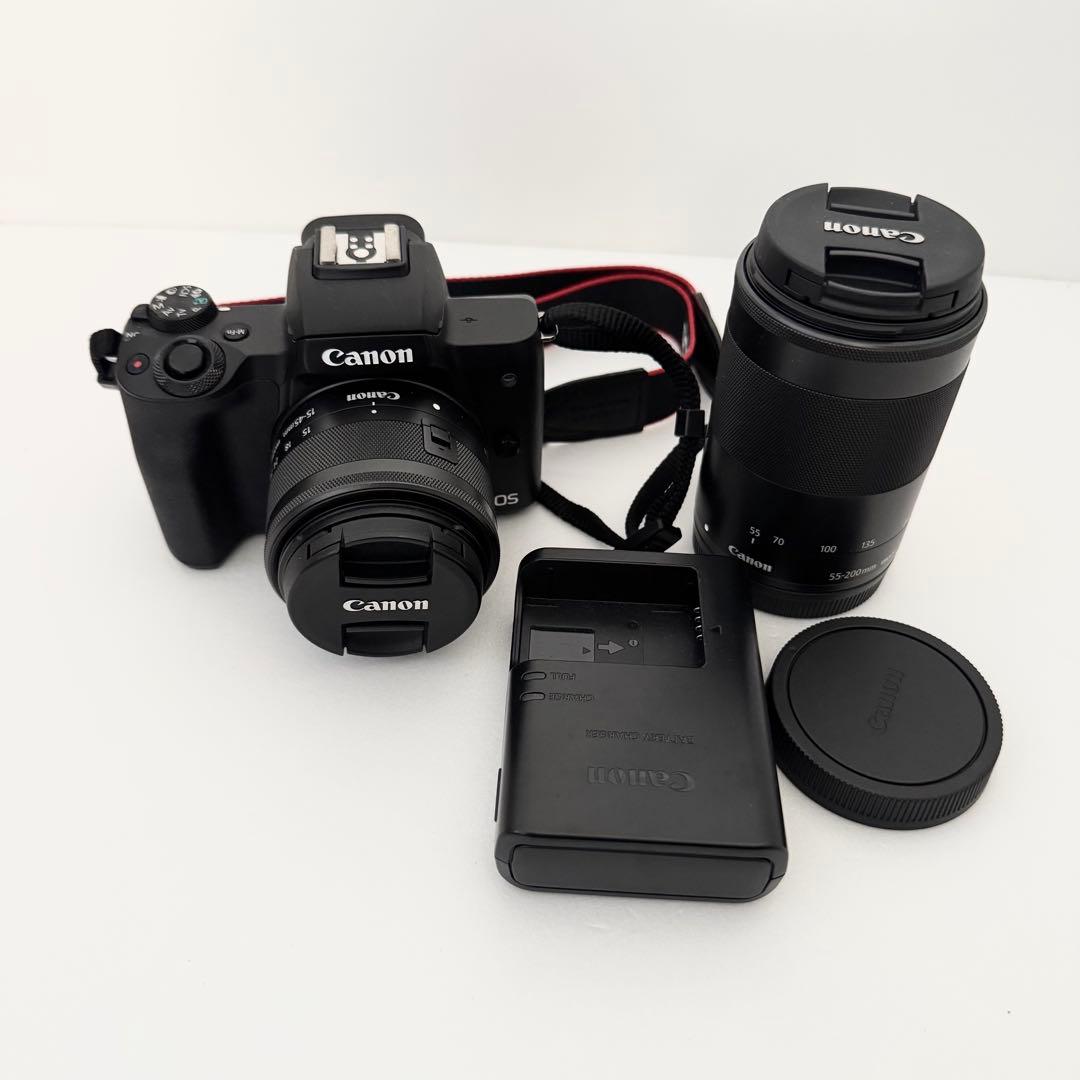 Canon kiss M2 ダブルズームキット、説明書付き ミラーレス一眼】canon EOS Kiss M2 ダブルズームキットを開封&簡単に