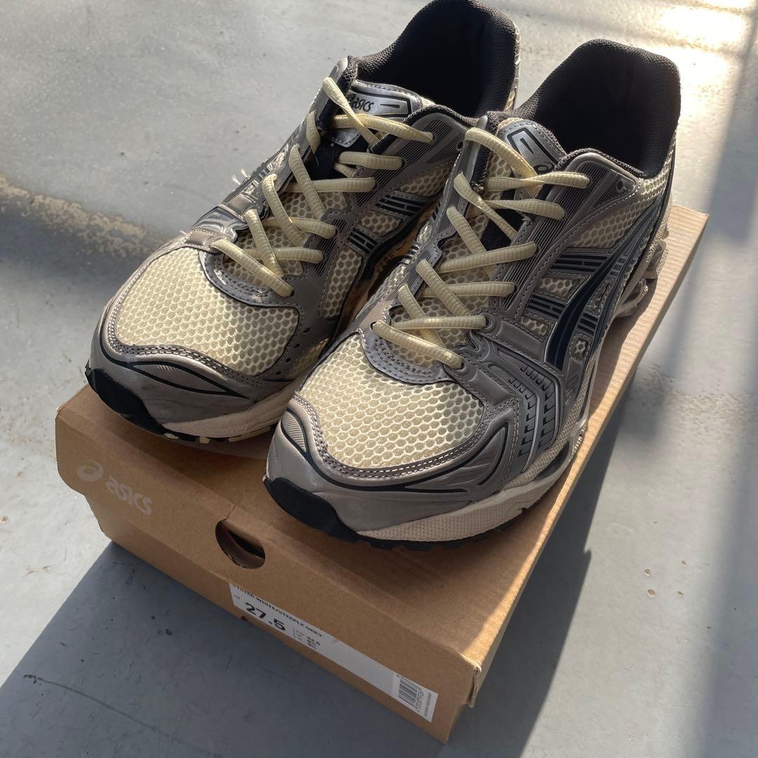 asics GEL-KAYANO 14 クリーム グレー 27.5cm