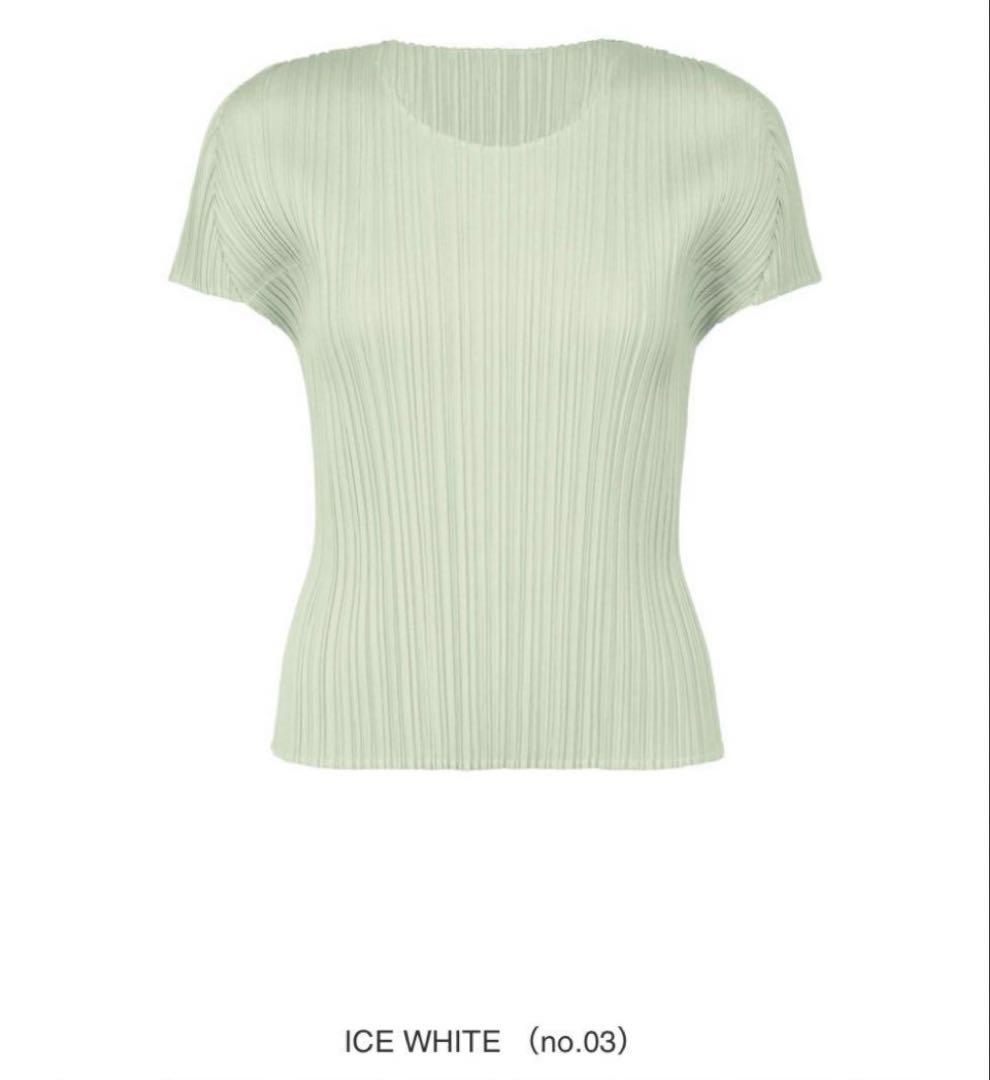 PLEATS PLEASE ISSEY MIYAKE アイスホワイトトップス3 - メルカリ