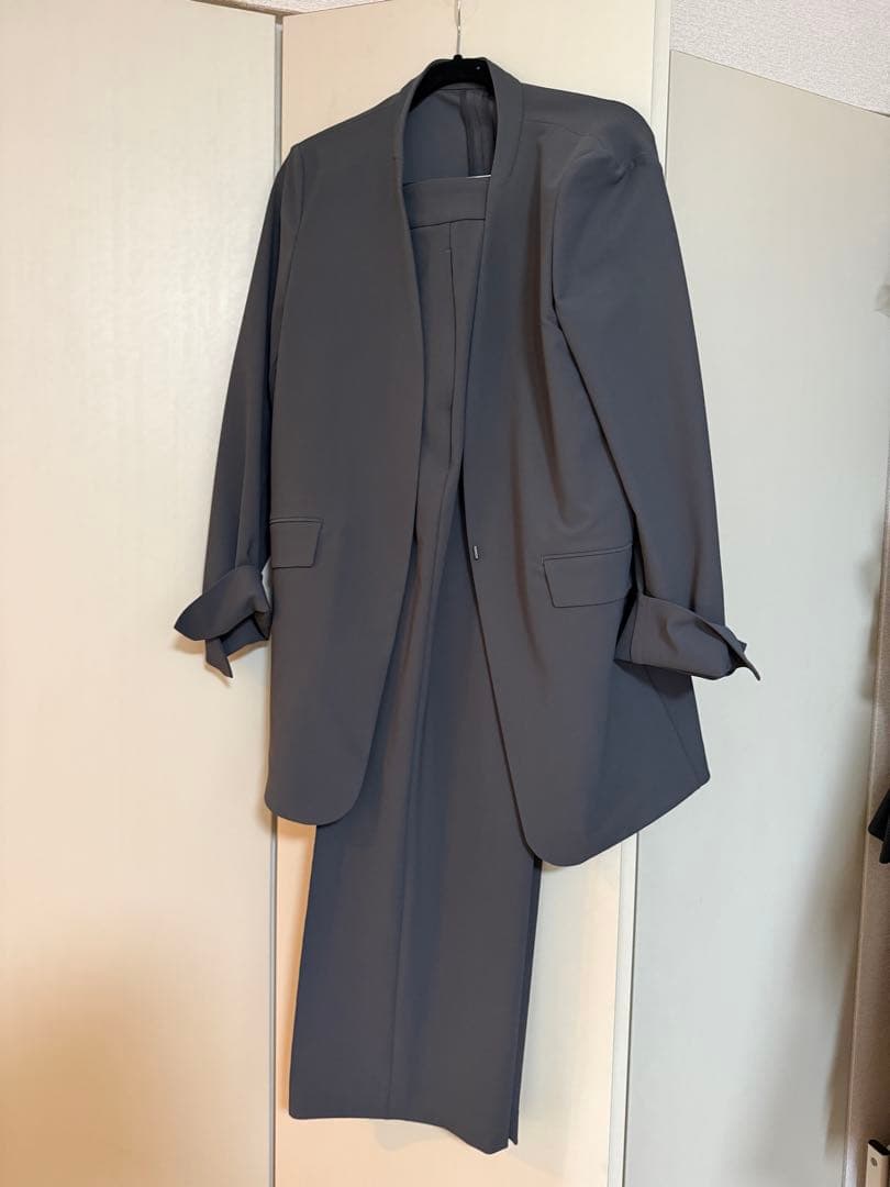 2024年モデル カラーレスジャケット パンツ セット07 GRAY