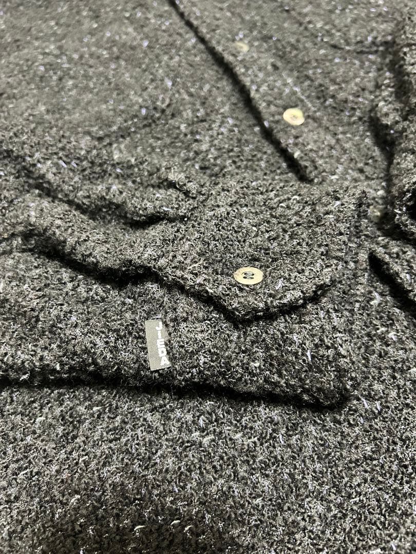 JieDa ツイードオーバーサイズシャツ ブラック Mの通販はau PAY