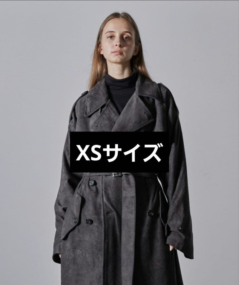 CLEL ダブルテックフェード トレンチコート XSサイズ チャコールグレー