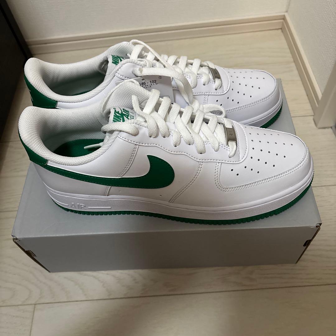 ナイキ エアフォース1 AIR FORCE 1 ホワイト/グリーン　28.5cm