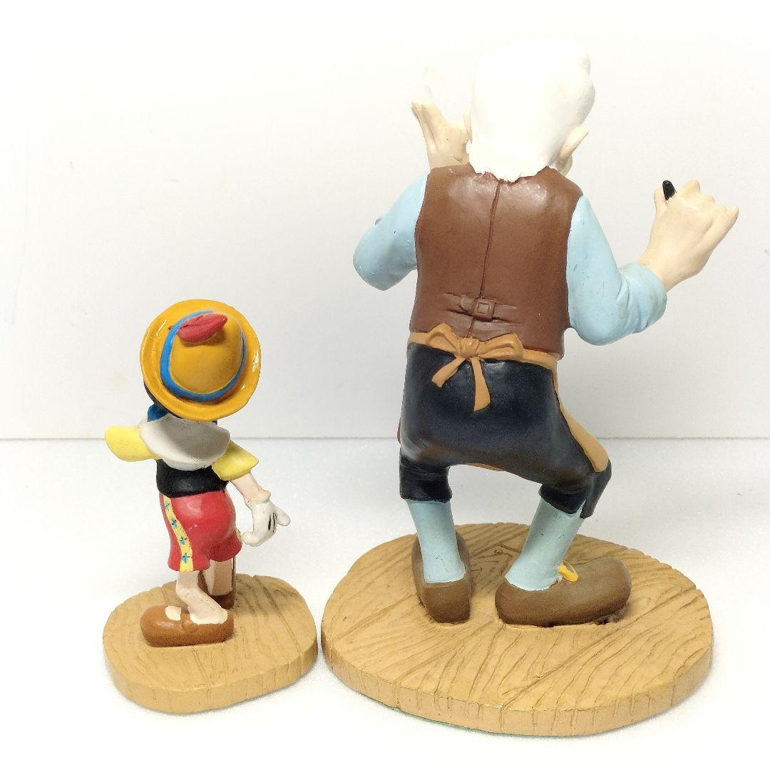 当時物 ディズニー ピノキオ ゼペットじいさん 陶器製 フィギュア 2種