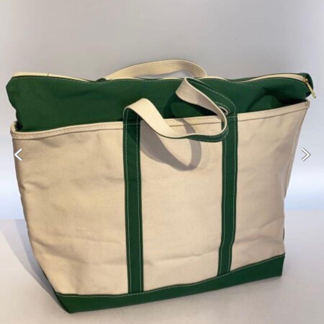 6241 L.L.Bean トートバッグ ラージ 緑 チャック付