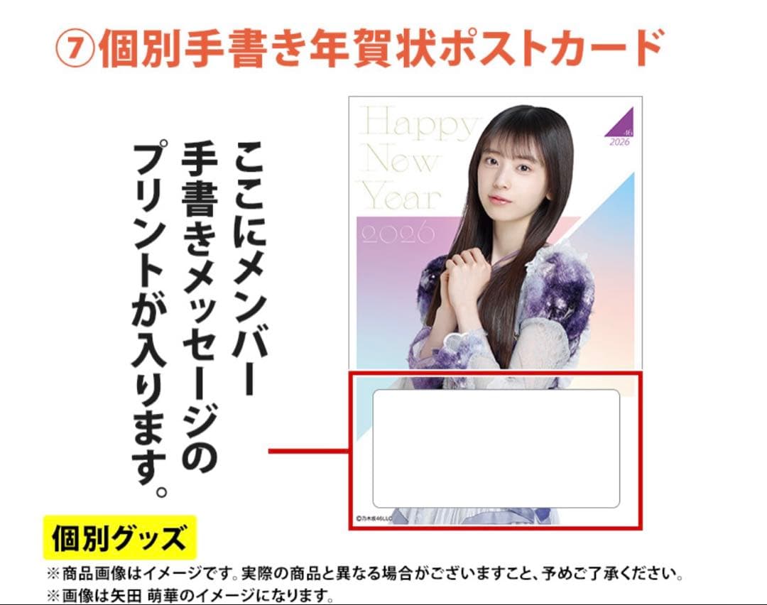 乃木坂46 2026年福袋A B C 19点　大越ひなの