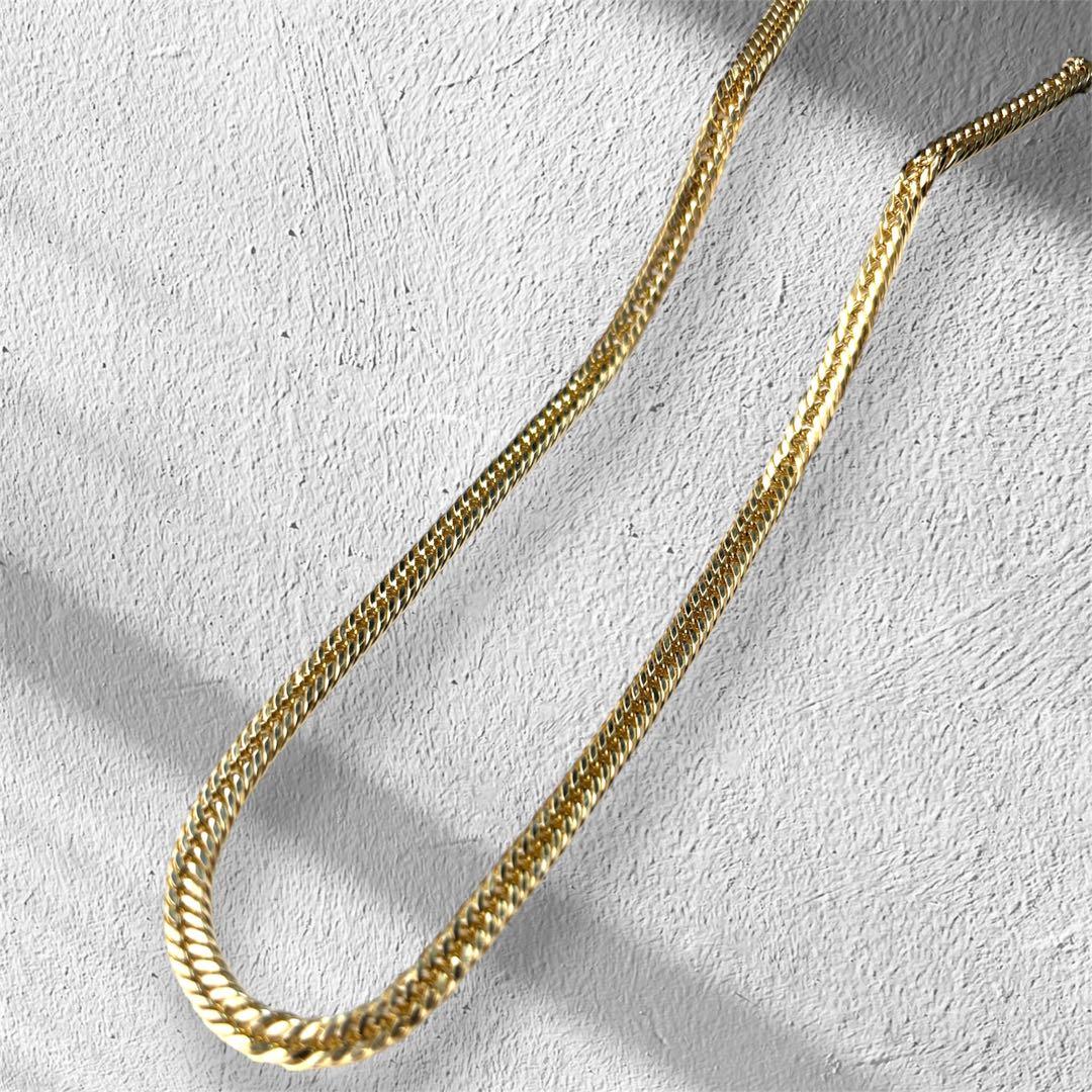 喜平 シルバー925 ゴールドGP 12面トリプルカット 50cm 日本製 新品