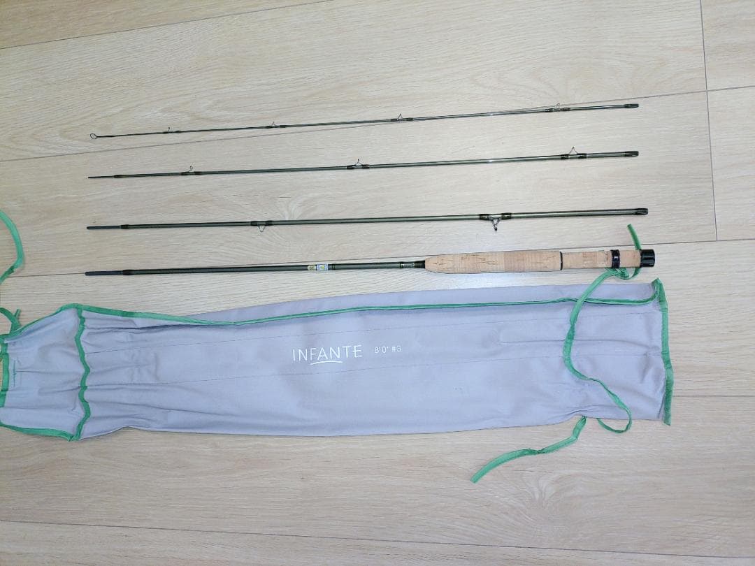 INFANTE フライロッド 8'0\" #3 ロッドケース付き INFANTE フライロッド 8'0