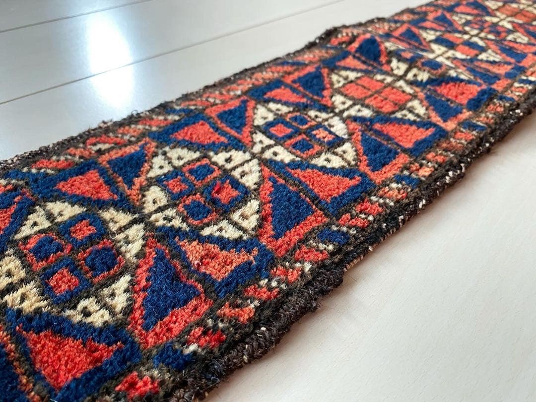 《 trb102 》 ヴィンテージラグ バルーチ ミニランナーラグ