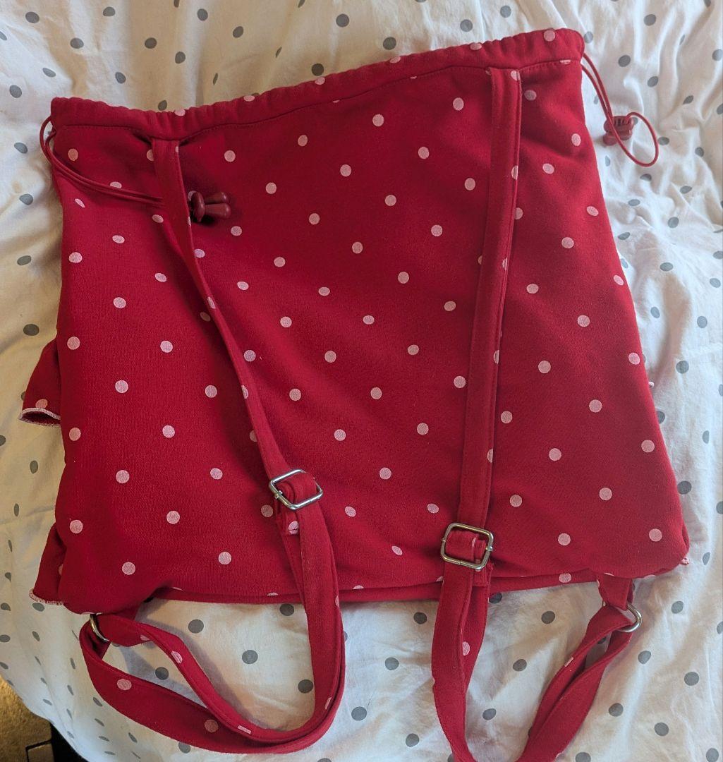 Tie.me dot frill knapsack ドット フリルナップサック - メルカリ