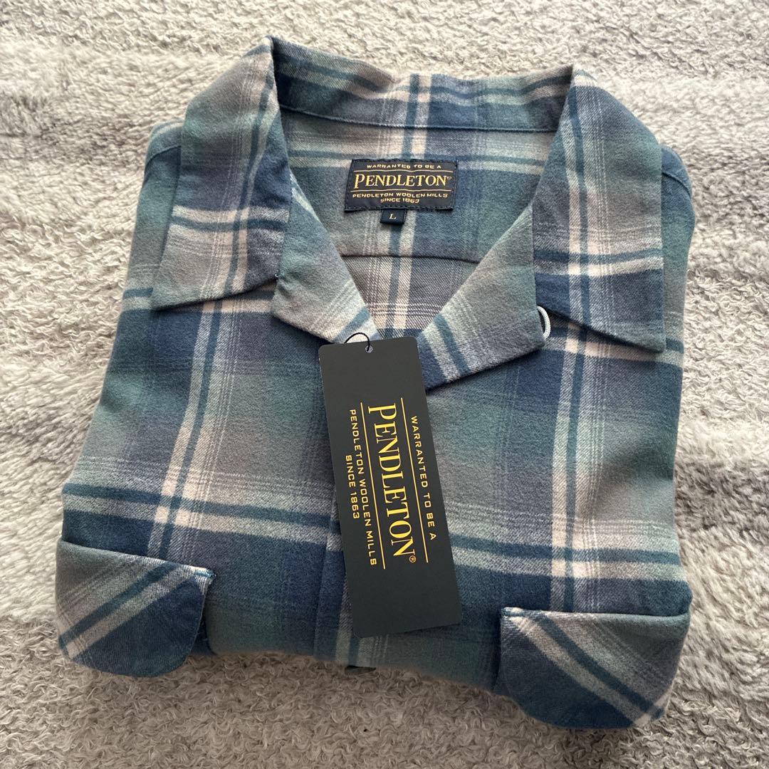 新品】Pendleton ボードシャツ ブルー系オンブレ Lサイズ - メルカリ