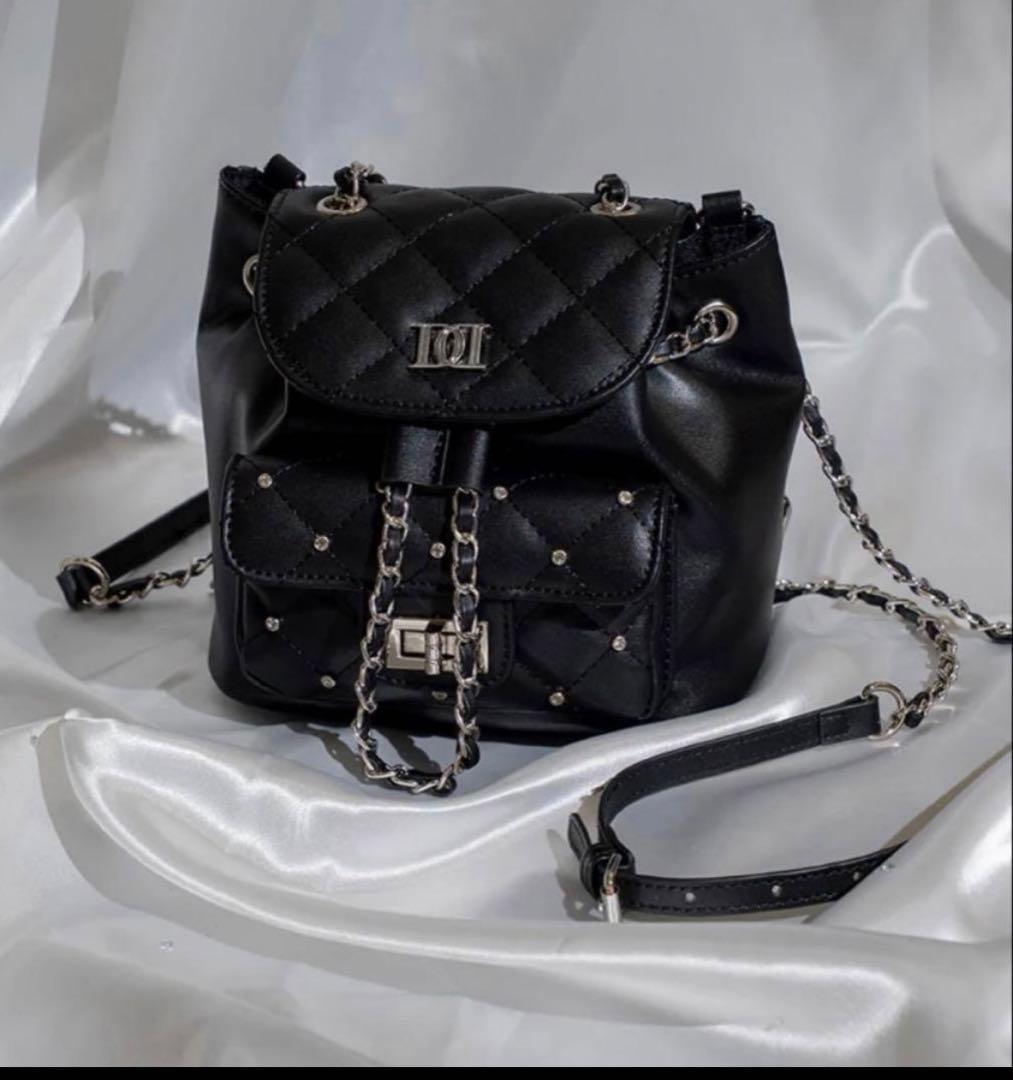 ダーリッチ キルティングビジューミニリュック - メルカリ