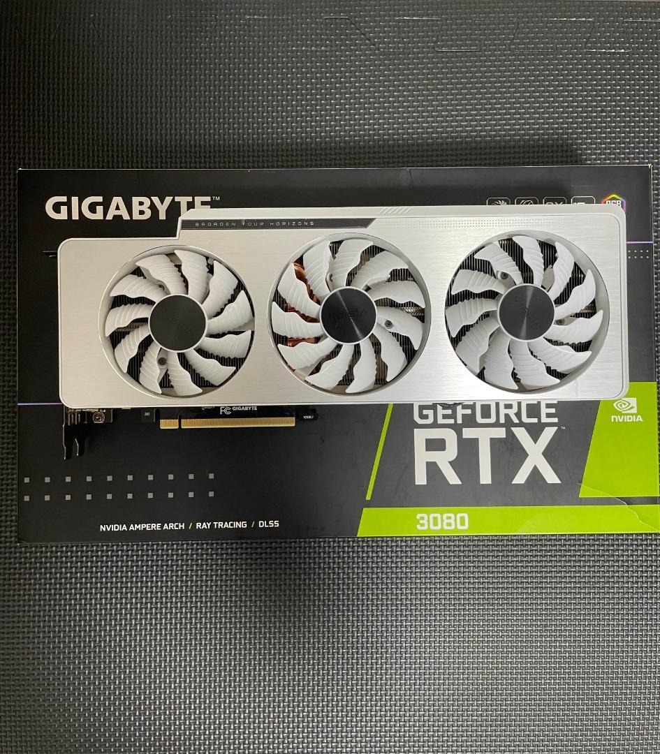 グラフィックボード・グラボ・ビデオカード GIGABYTE RTX 3080 10GB OC GIGABYTEの白いビデオカード「GeForce RTX 3080 VISION OC 10G」が発売