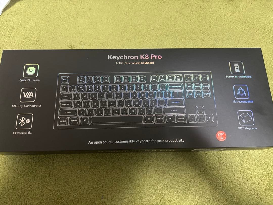 Keychron K8Pro ワイヤレスメカニカルキーボード(US配列/青軸) Keychron K8 Pro QMK/VIA ワイヤレス・メカニカルキーボード(JIS配列