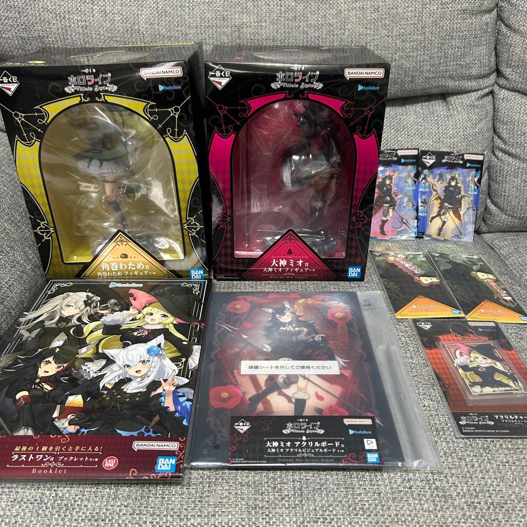 一番くじ ホロライブ Villain Stage 大神ミオ 角巻わため まとめ 一番くじ ホロライブ Villain Style大神ミオ 角巻わため フィギュア