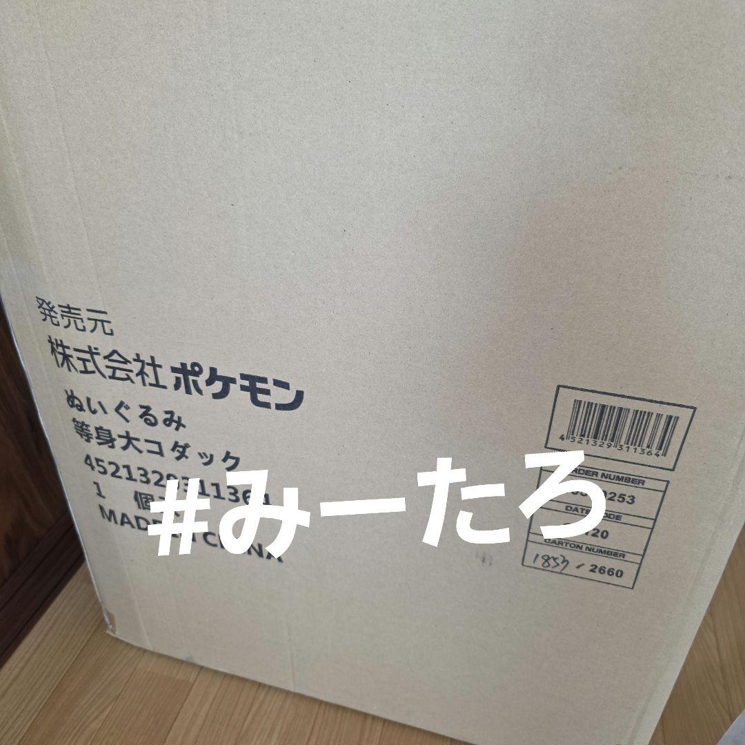 ポケモンセンター　限定　等身大コダック　ぬいぐるみ　フィギュア　ポケモン