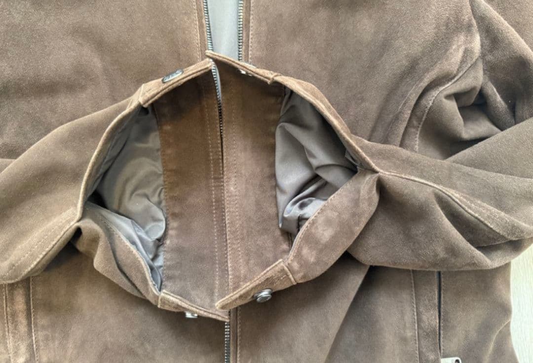 EMMETI エンメティ マロン（こげ茶 ）スエード シングルライダース