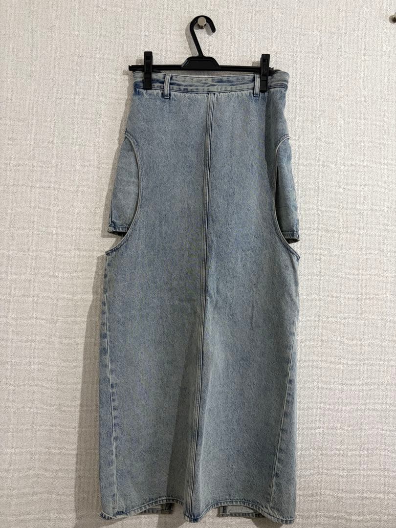 パンツ CLANE CIRCLE CUT LAYERED DENIM SKIRT CLANE - サークルカット レイヤード デニムスカート - CIRCLE CUT