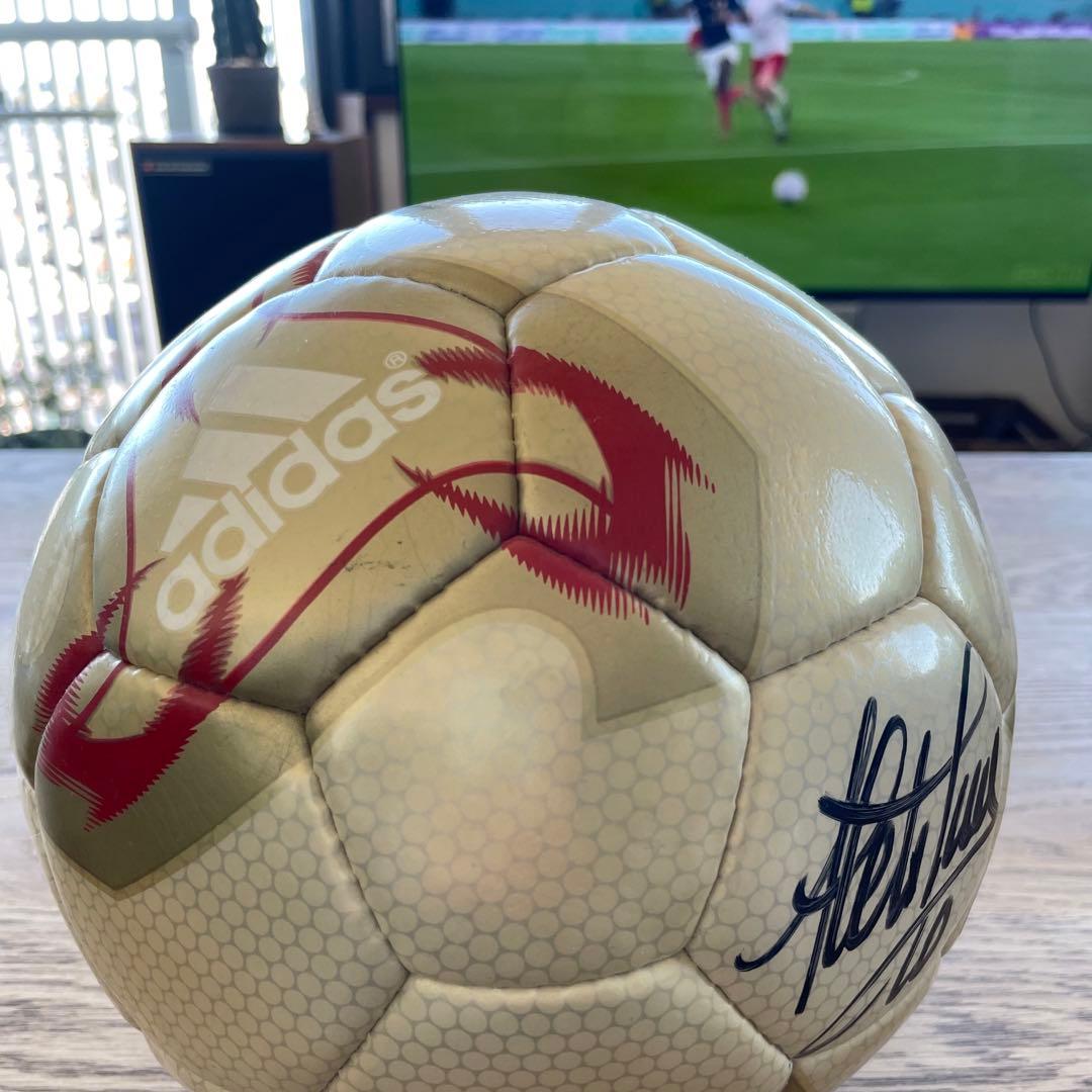 貴重 デルピエロサイン入 2002ワールドカップ公式ボール Del Piero
