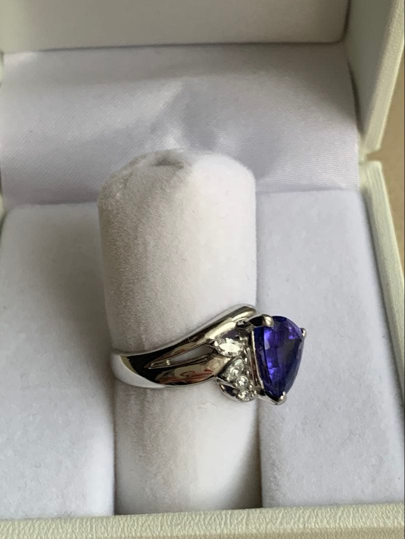 大粒❇️3.650ct！タンザナイト ダイヤ計0.23ct ptリング 11号❇️