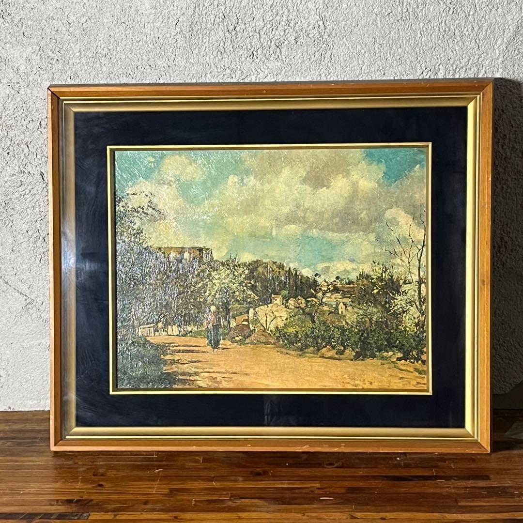 【額装品アート】カミーユ・ピサロ『ルーヴシェンヌの風景』サン・レリーフ