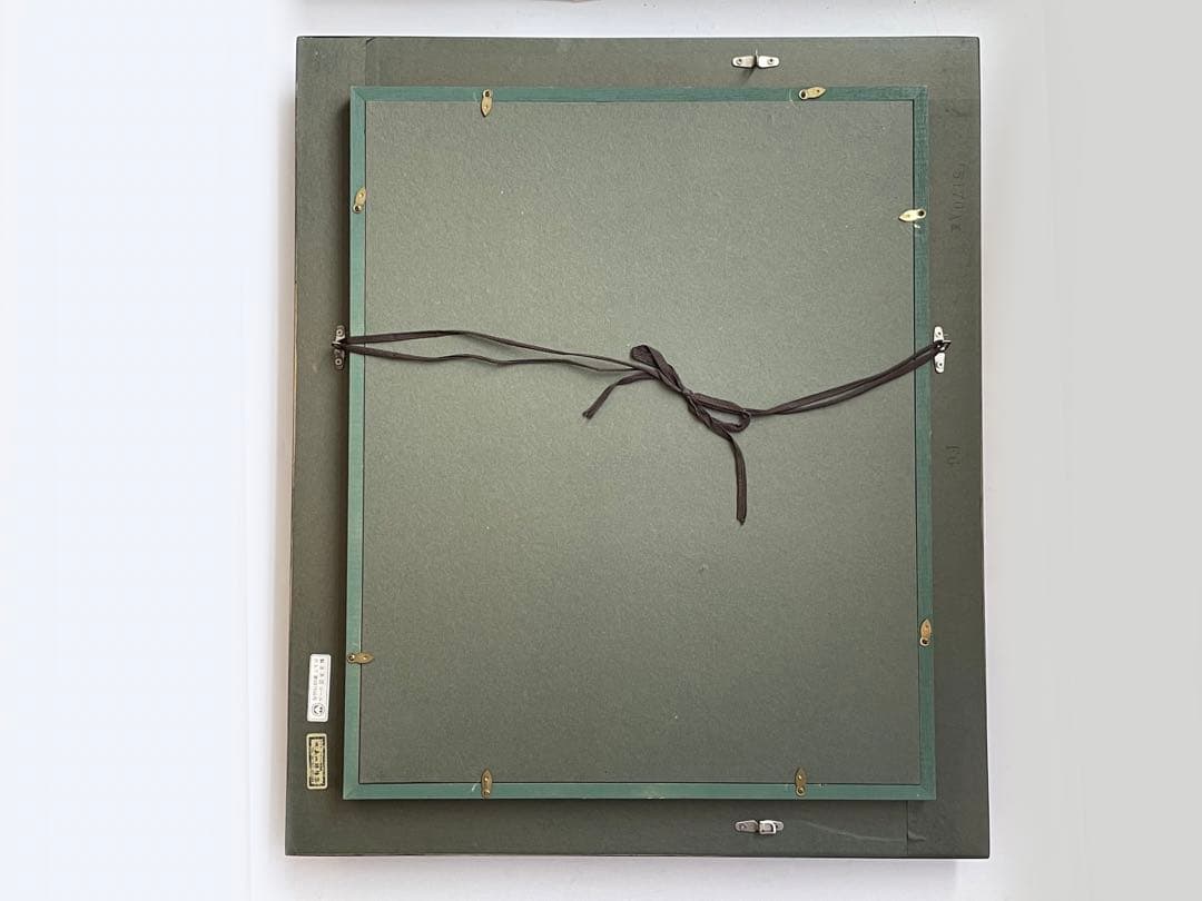 画家　S.INABA 稲葉　作者不明　油彩画　油絵　薔薇の絵　バラ　花瓶　額入