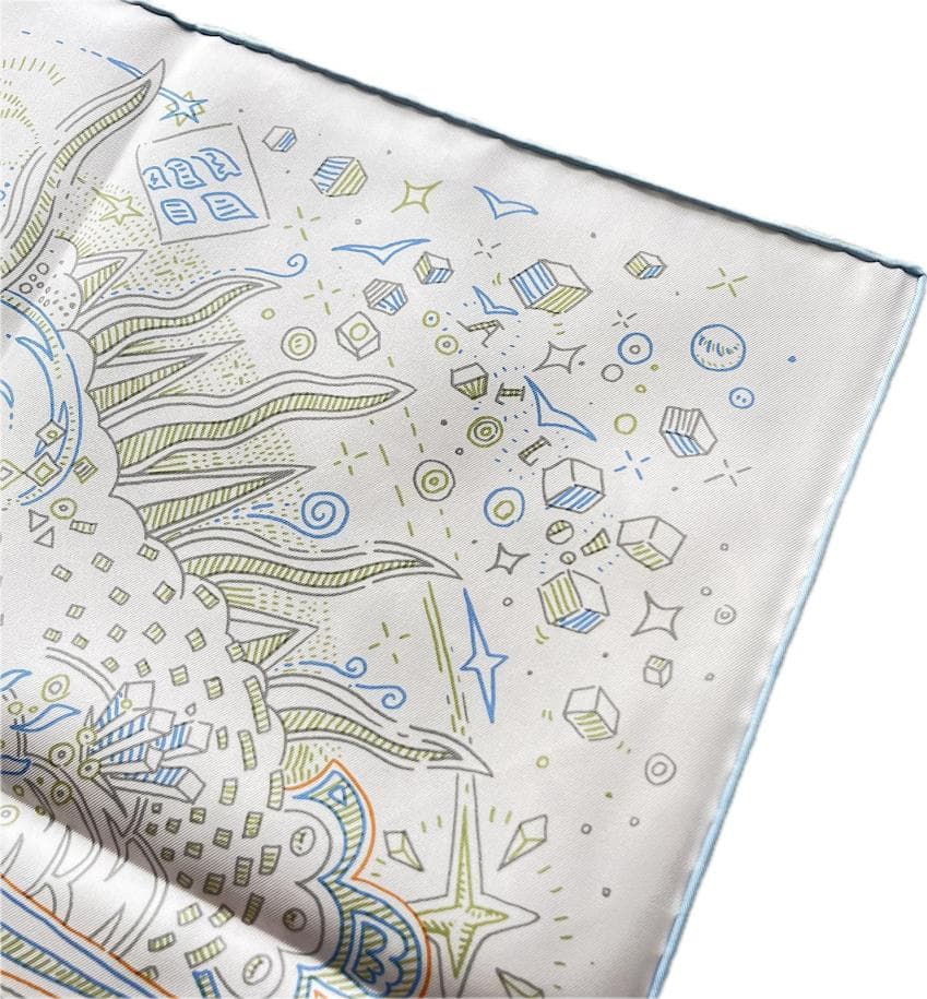 【新品未使用】エルメス Hカレ 90 《プリーズ・ホールド・ザ・ライン》シルク