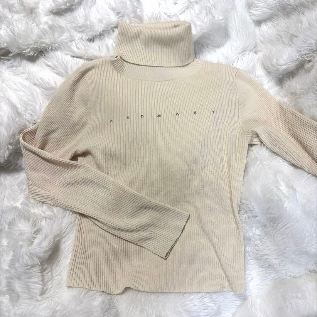 ア*様 ANDMARY Mary turtle knit tops ivory - メルカリ