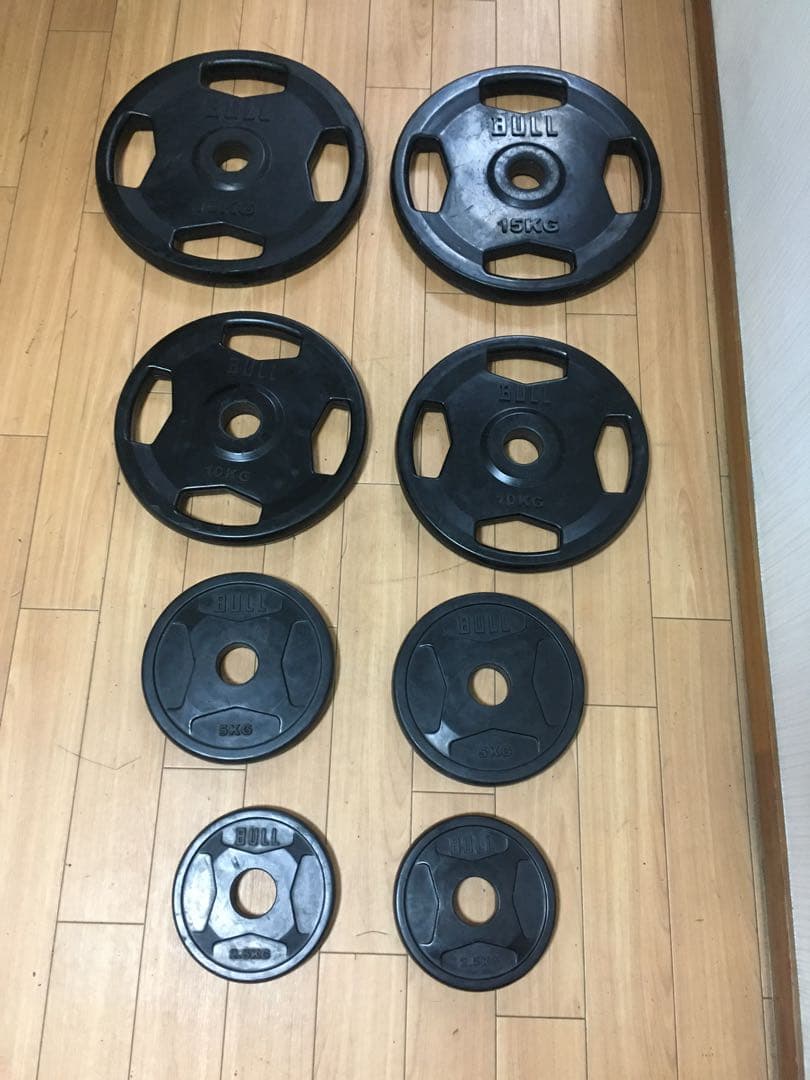 ufuku ブル オリンピックバーベルプレート穴径50mm 計 65kg 楽天市場】【楽天1位】ダンベルプレート 穴あき 2.5kg 2枚セット 穴径