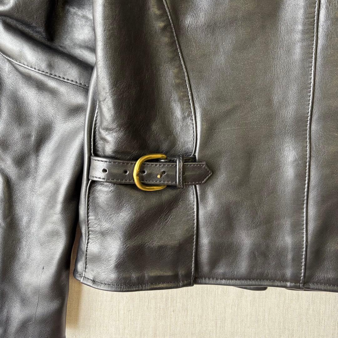 王者 vanson 傑作 シングルライダース 9D キルティング ブラック 38