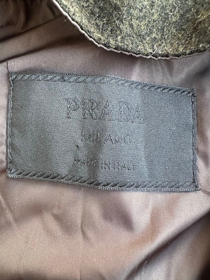 ジャケット・アウター \"prada\"leather collar balmacaan coat