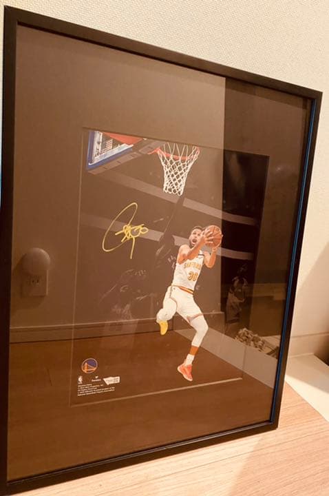 ステフィン カリー 直筆サイン入り フォトポスター NBA Curry