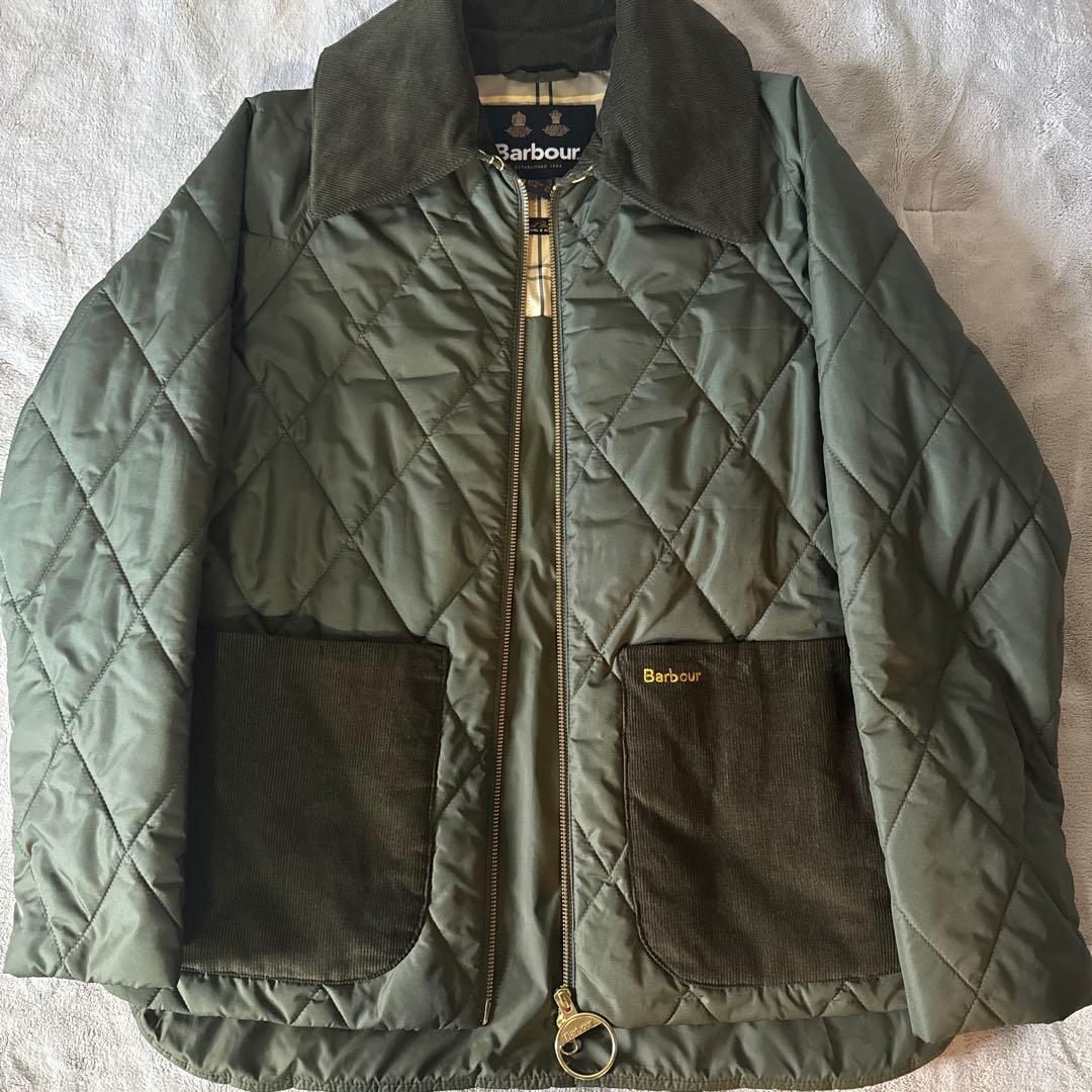 Barbour キルティングジャケット オリーブグリーン 中古・古着通販】Barbour (バブアー) トランスポートキルティング
