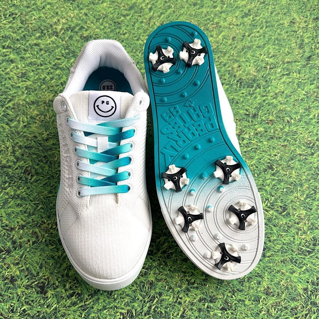 パーリーゲイツ 定価35200円 ゴルフシューズ 25.0cm グラデーション白