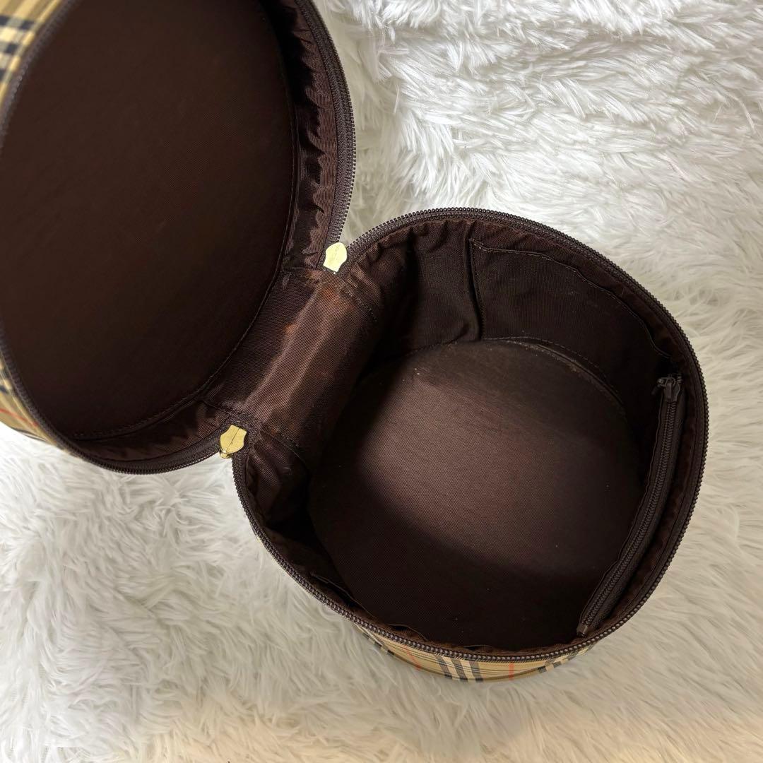 レア】 バーバリーズ バニティバッグ ノバチェック ゴールド金具 PVC