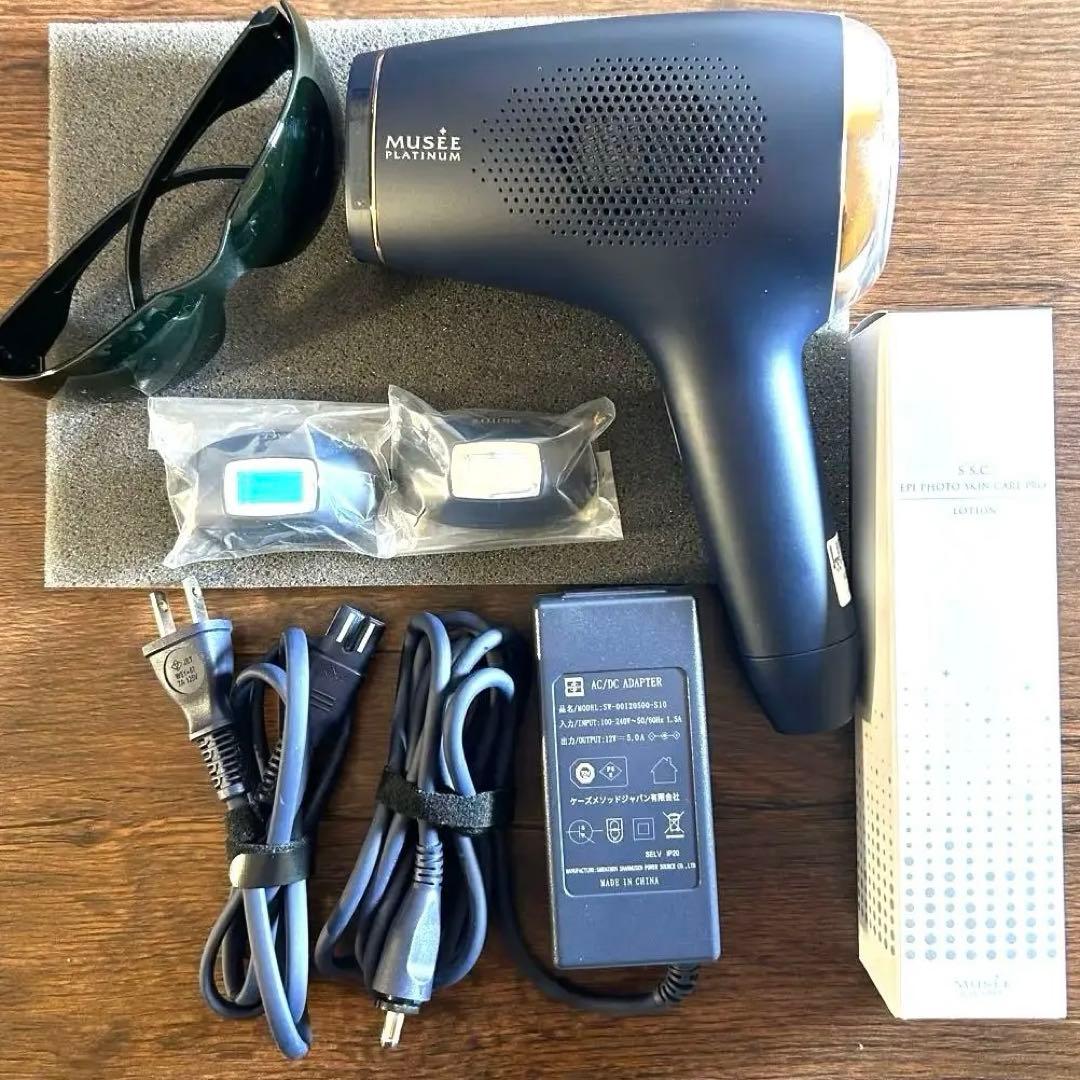 MUSEE PLATINUM 脱毛器 BЕ90ЗМН 専用スキンケアローション付 MUSEE PLATINUM 脱毛器 BЕ90ЗМН 専用スキンケアローション付