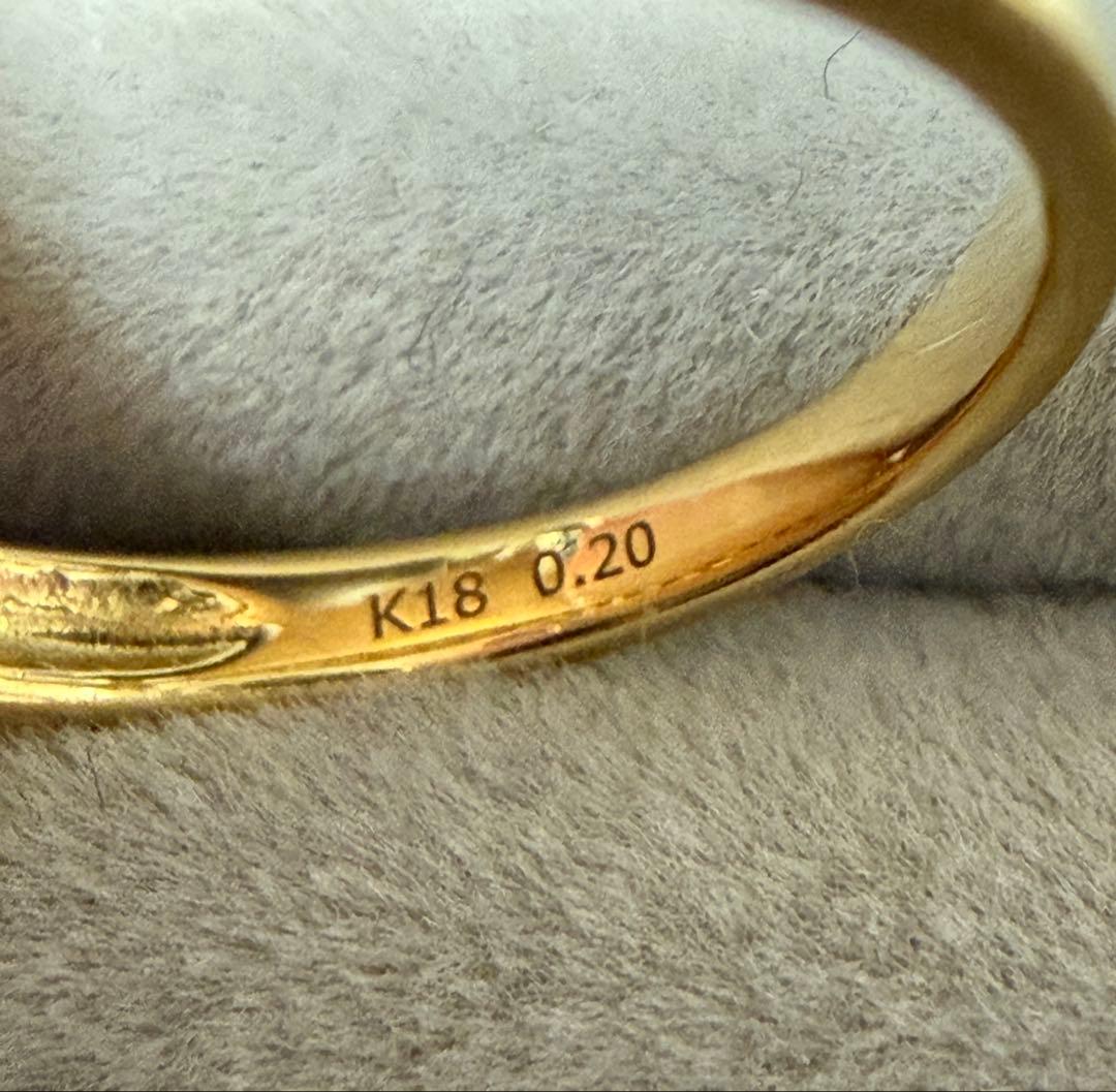 FLAGS ハーフエタニティリング K18 0.2ct 9号