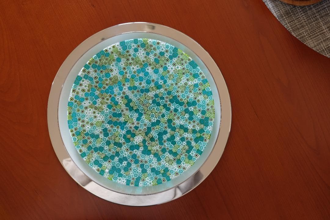 ヴェネチアングラス ミルフィオリ プレート ムリーニ 江波冨士子 花瓶