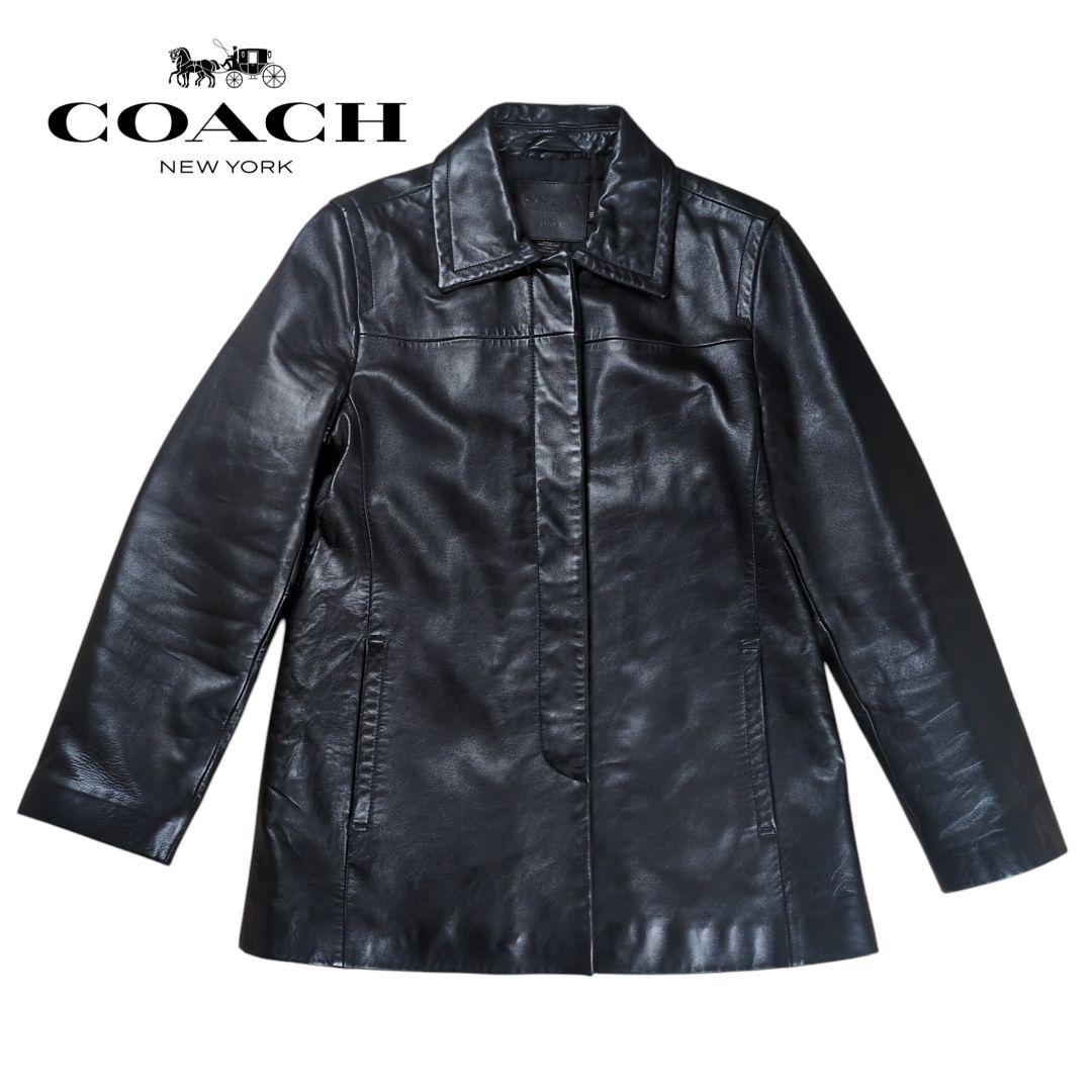 美品】COACH 90's オールレザー 中綿 カーコート - メルカリ