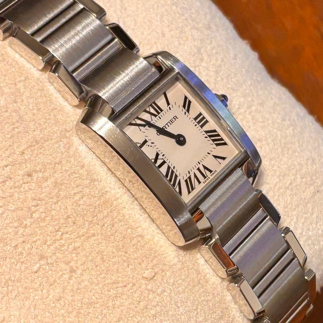 《美品》Cartier タンクフランセーズSM オーバーホール済 2年保証付