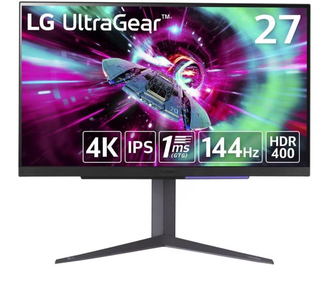 LG 4K 144Hz IPSパネル 1ms ゲーミングモニター 公式】 LG 144Hz対応 4K IPS 1ms(GTG)ゲーミングモニター - 32GR93U-B