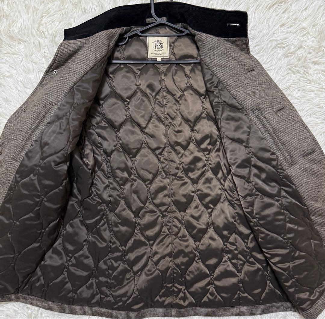 極美品】J´PRESS ウールスタンドカラーコート キルティング SizeL