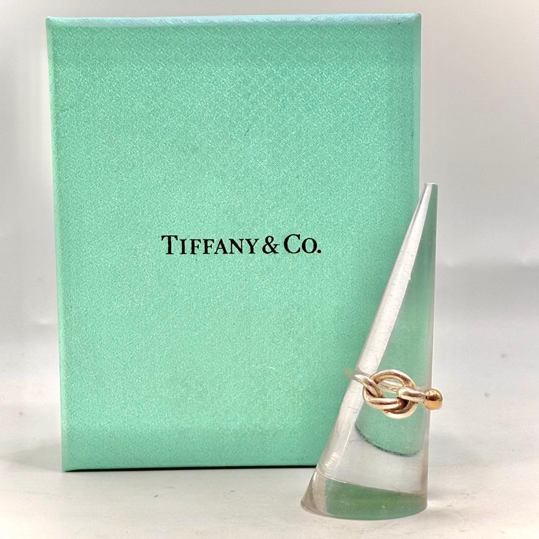 オールドティファニー 11号 フック＆アイ ラブノット リング 925×750