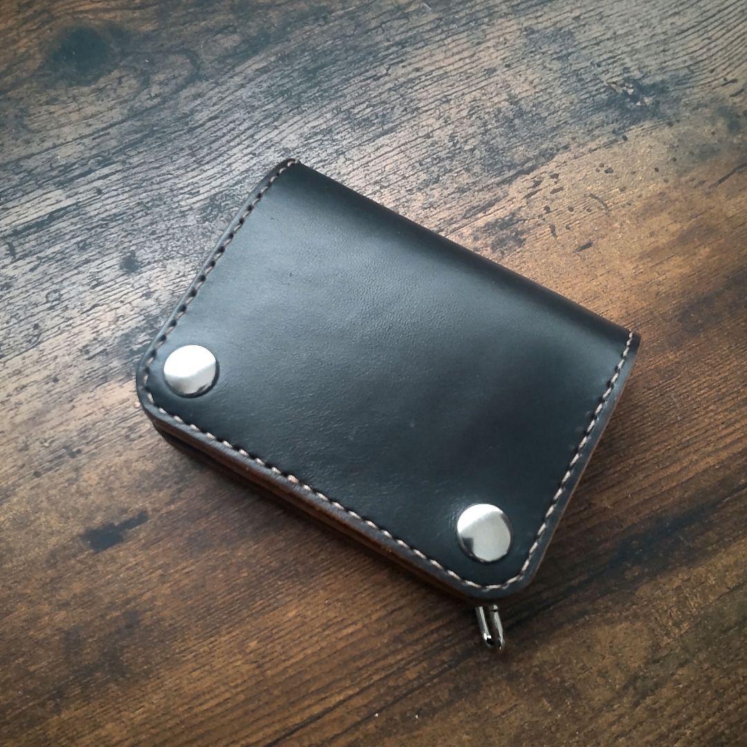 茶芯 ホースバット】お札を折らずに収納出来る ショート トラッカー