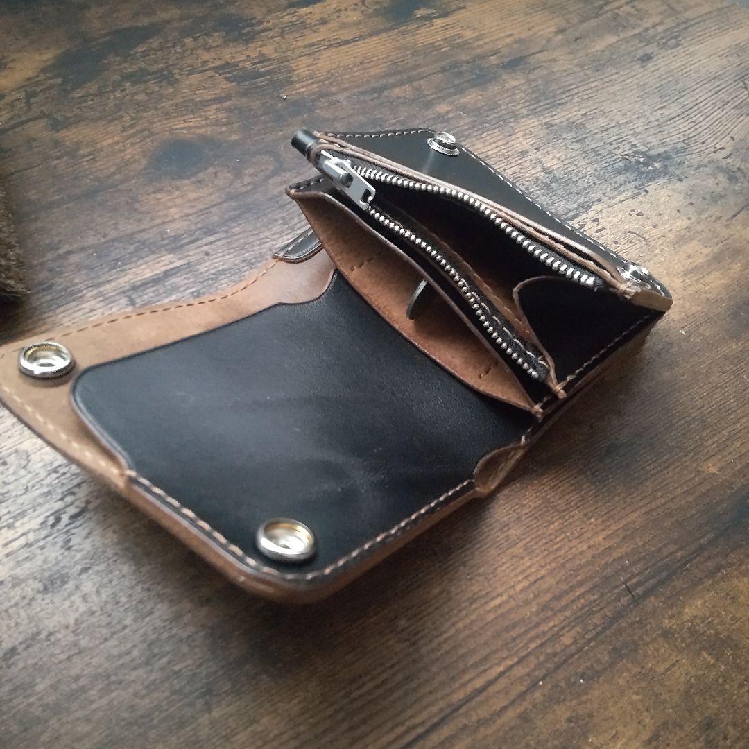 茶芯 ホースバット】お札を折らずに収納出来る ショート トラッカー