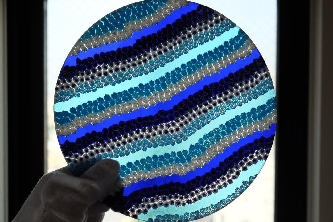 ヴェネチアングラス ミルフィオリ プレート エルコーレモレッティ 飯塚亜裕子