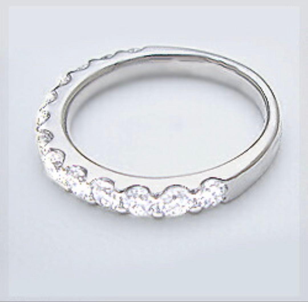 pt900【1.0ct】ダイヤモンド ハーフエタニティリング 12号