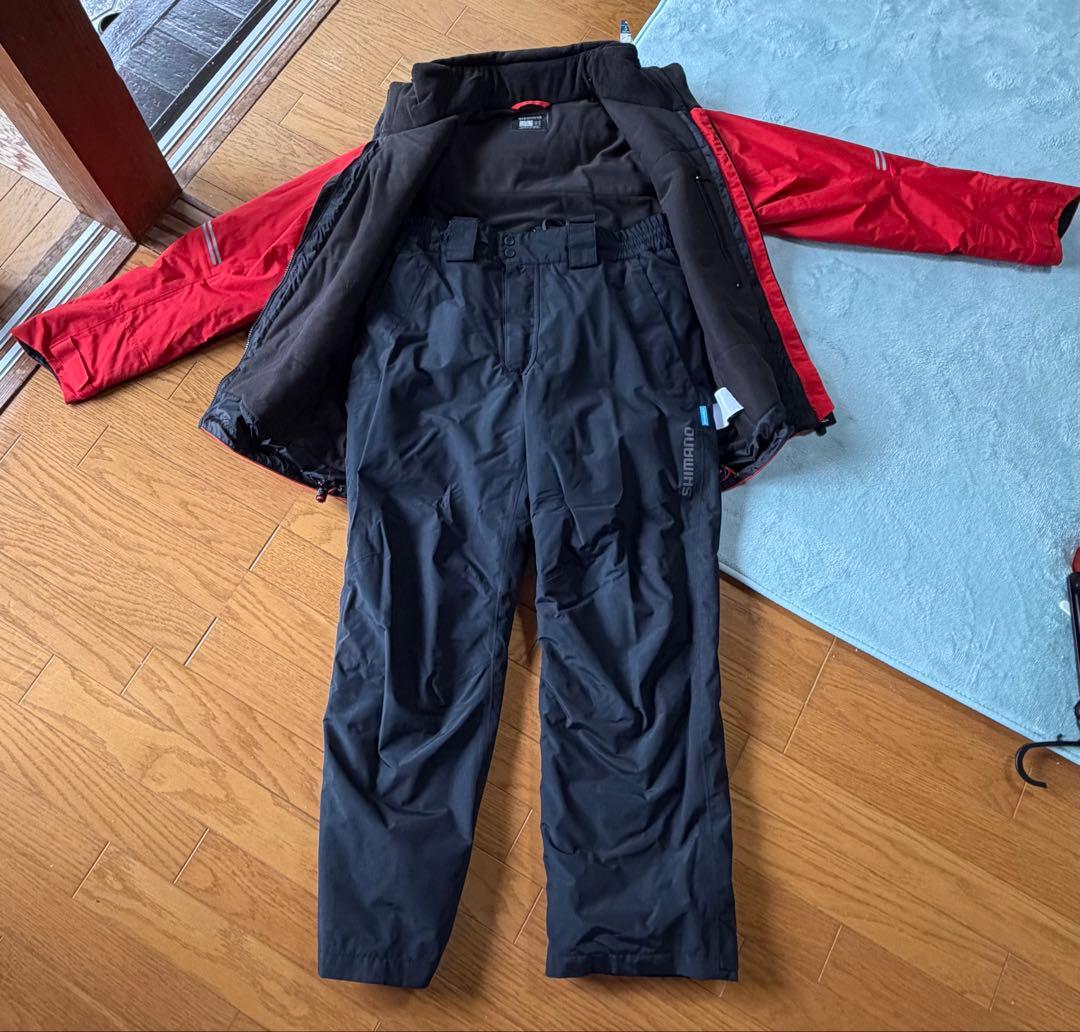 シマノ　DSアドバンスウォームスーツ　RB-025R Lサイズ シマノ DSアドバンスウォームスーツ RB-025R ブラック Lサイズ / 防寒