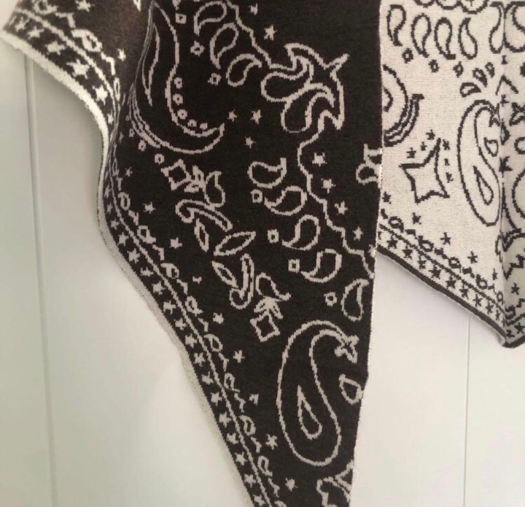 gypsohila ジプソフィア Paisley Knit Stole ブラウン - メルカリ